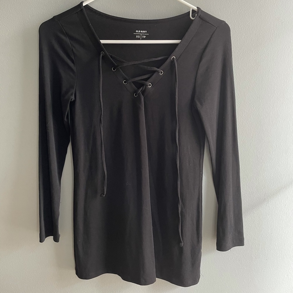 Old Navy Strappy V-Neck Long Sleeve